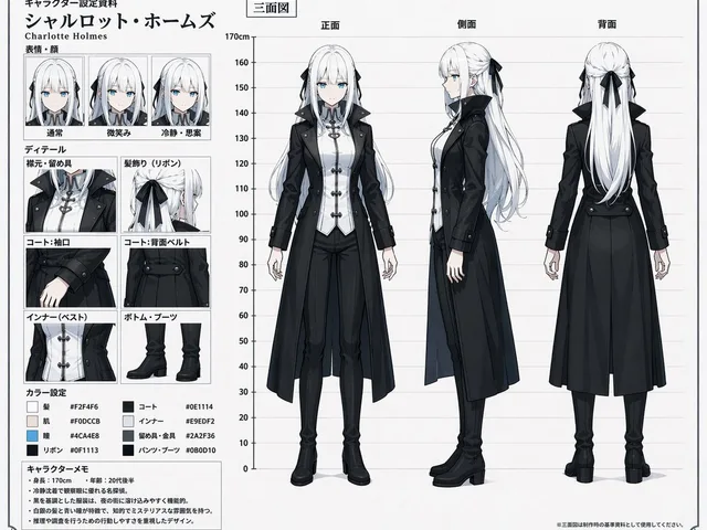 Anime Character Reference Sheet preview image 1