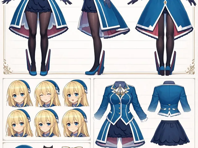 Anime Character Design Reference Sheet preview image 1