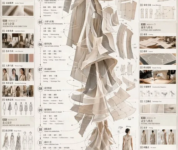 Couture Garment Process Infographic preview image 1