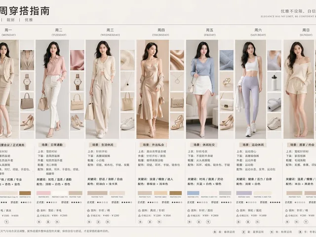 7-Day Fashion Lookbook Infographic preview image 1