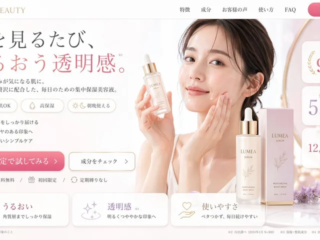 Beauty Landing Page Hero Section preview image 1