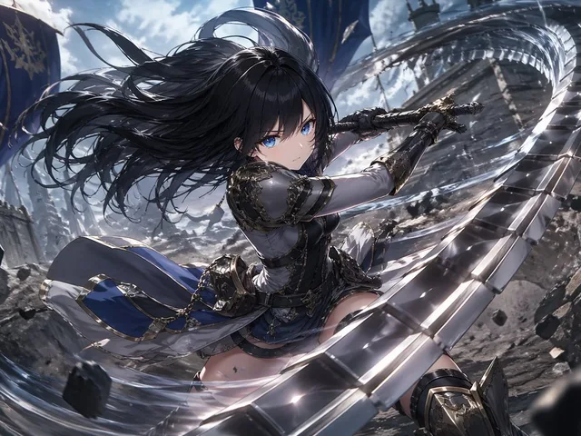 Anime Warrior With Whip Sword preview image 1