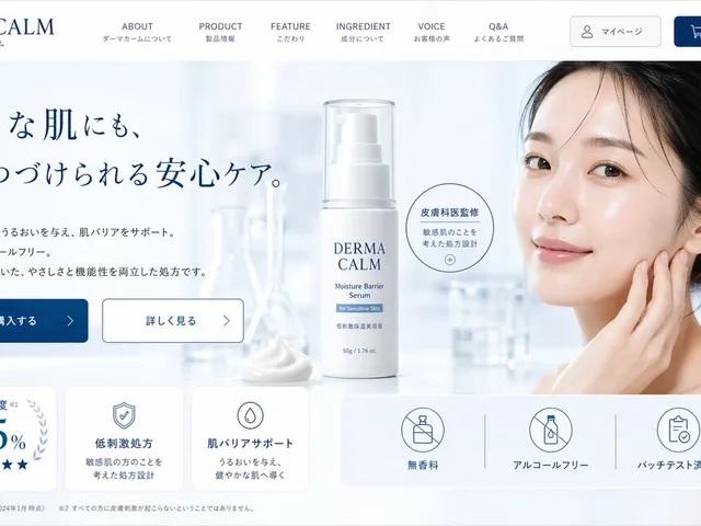 Skincare E-commerce Landing Page Mockup preview image 1
