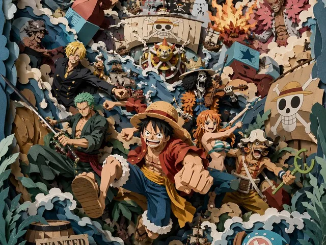 3D Papercut Pirate Scene preview image 1