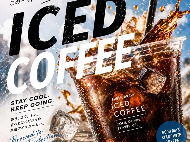 Modern Iced Coffee Advertisement Design preview image 1
