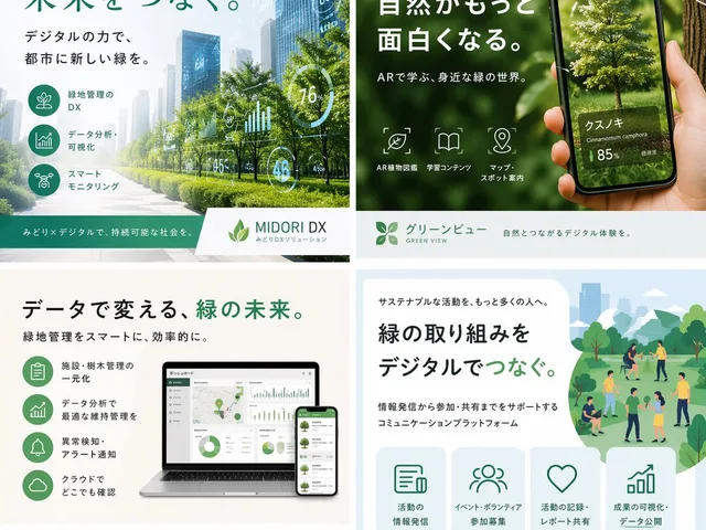 Japanese Green-Tech Promo Collage preview image 1