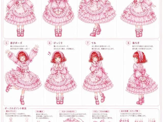 Pink Lolita Pose Variation Sheet preview image 1