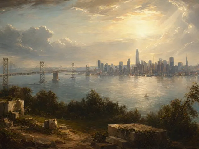 Golden Bay City Romantic Landscape preview image 1