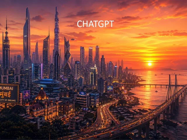 Futuristic Mumbai Sunset Skyline preview image 1