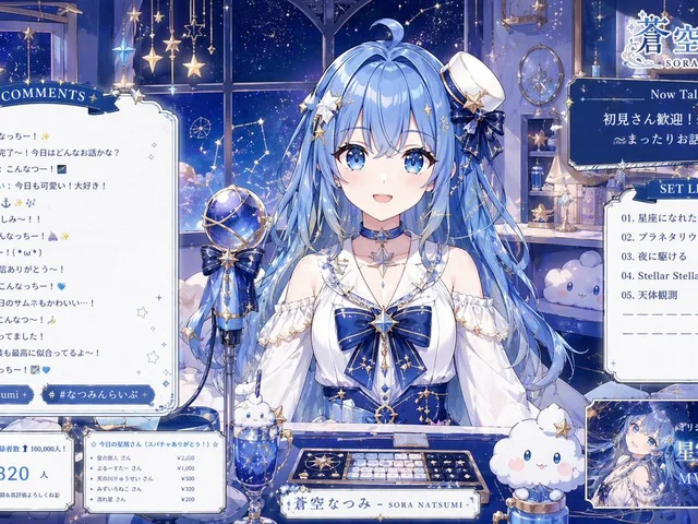 Celestial VTuber Livestream Overlay preview image 1