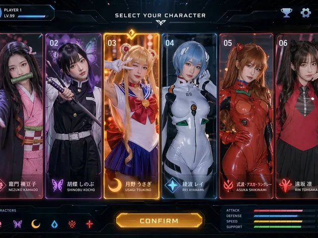 Sci-Fi Anime Character Select UI preview image 1