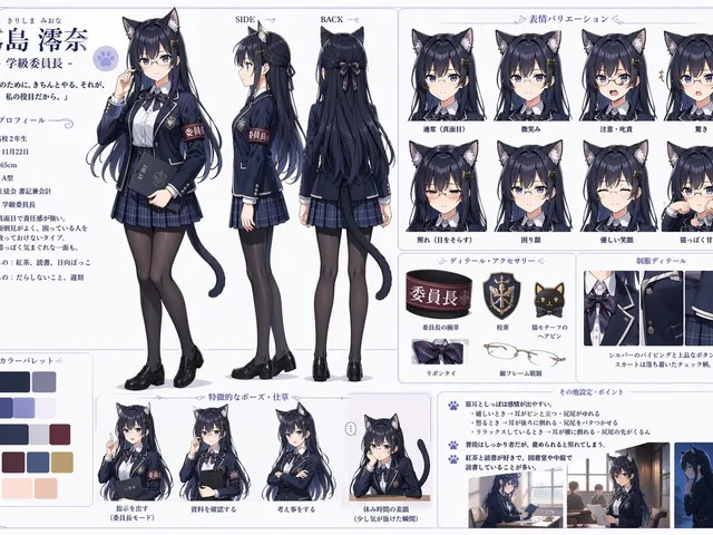 Catgirl Student Council Reference Sheet preview image 1