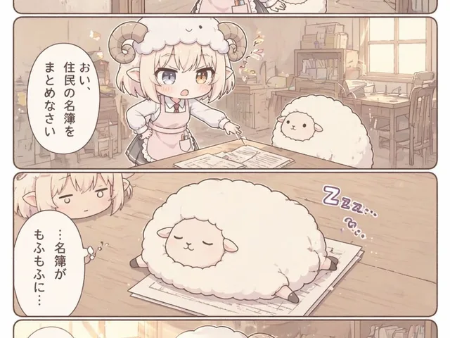 Cute Sheep Girl Office Manga Page preview image 1