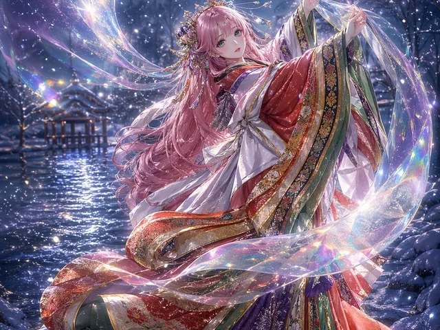 Moonlit Celestial Kimono Dancer preview image 1