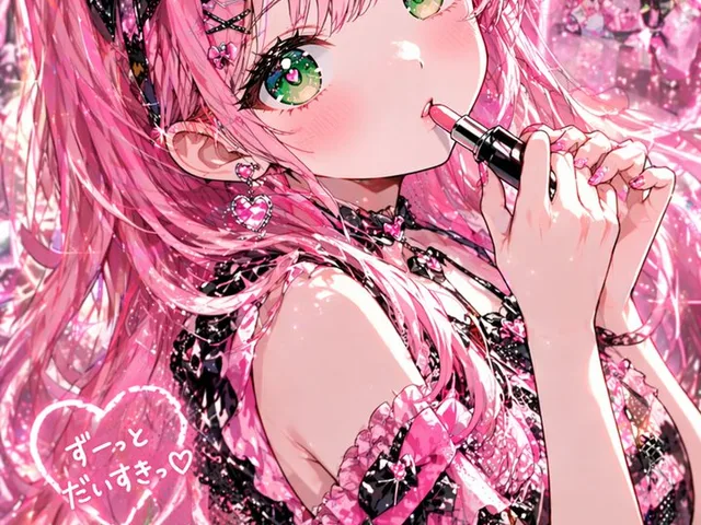 Pink Kawaii Idol Lipstick Portrait preview image 1