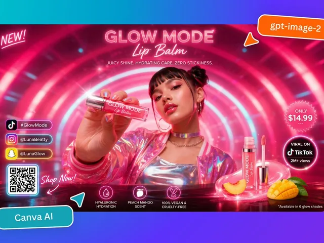 Neon Lip Balm Launch Ad preview image 1