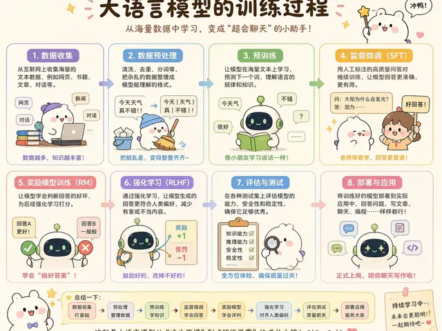 Cute Chinese LLM Training Infographic preview image 1