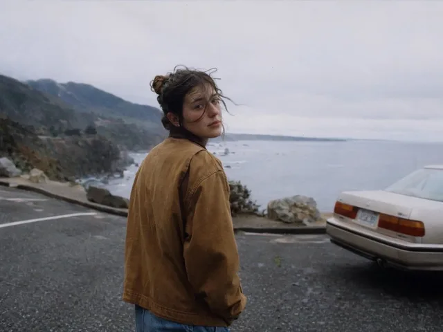 Moody Coastal Road Trip Portrait preview image 1