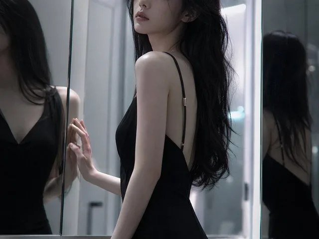 Atmospheric cold glamor mirror portrait preview image 1