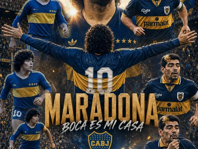 Maradona Boca Juniors Infographic Poster preview image 1