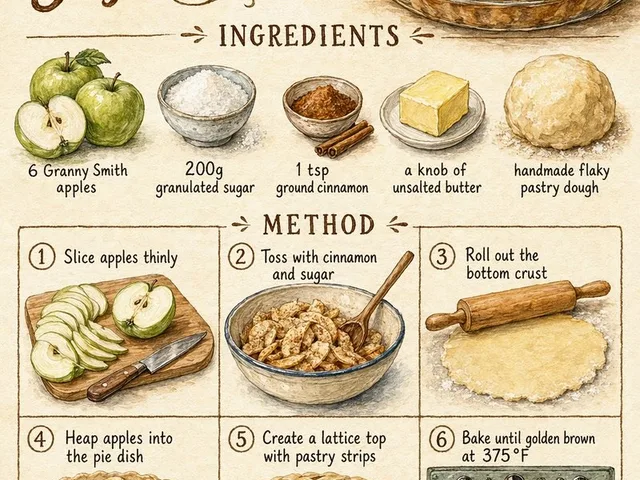 Vintage Apple Pie Recipe Poster preview image 1