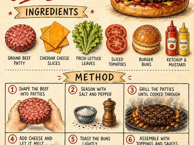 Vintage Cheeseburger Recipe Poster preview image 1