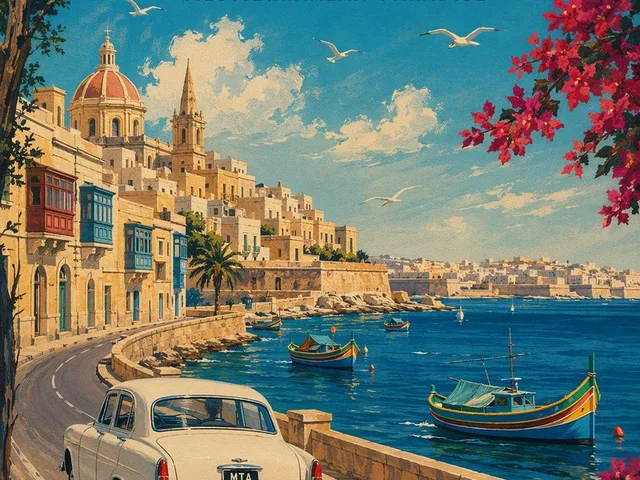 Vintage Malta Travel Poster preview image 1