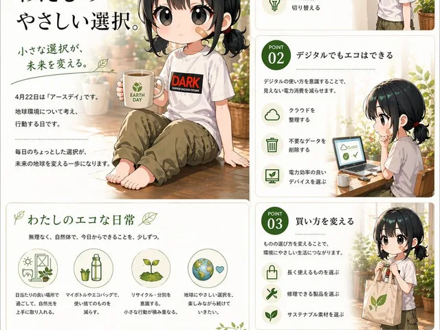 Japanese Earth Day Anime Poster preview image 1