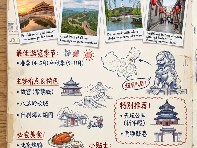 Vintage Beijing Travel Scrapbook Poster preview image 1
