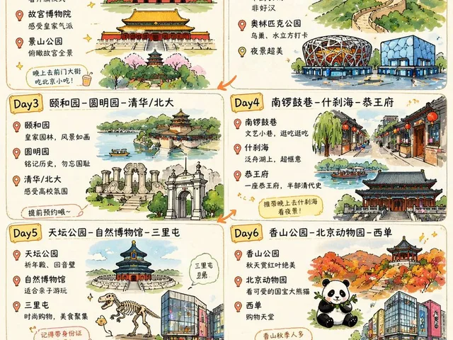 Cute Beijing 7-Day Travel Guide Poster preview image 1