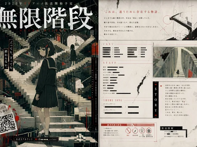 超现实的无限楼梯动漫海报 preview image 1