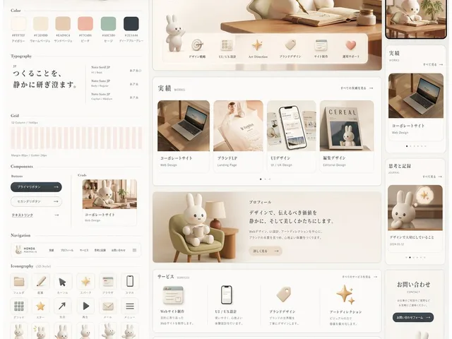 Rabbit Portfolio Design System Board preview image 1