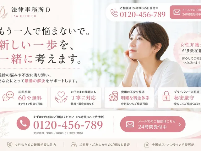 Elegant Japanese Divorce Law LP Hero preview image 1