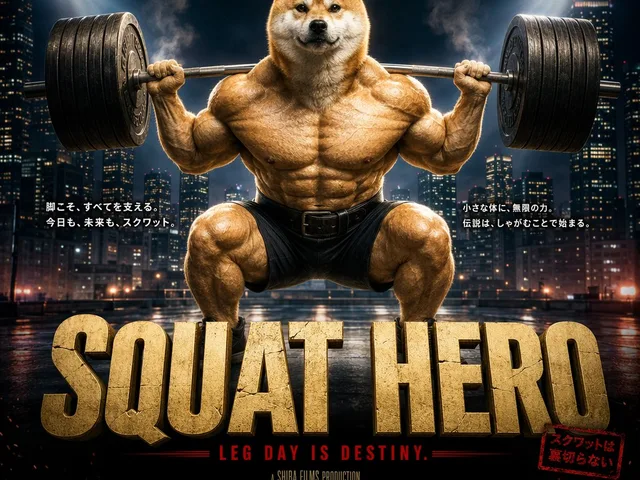 Cinematic Shiba Squat Hero Poster preview image 1