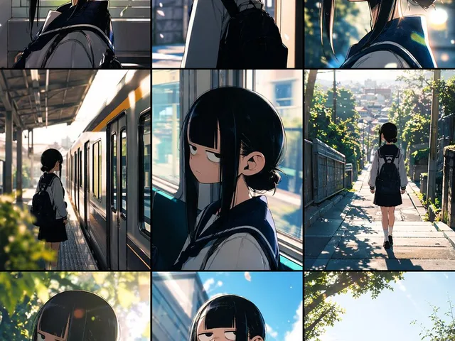 动漫学校通勤故事板网格 preview image 1