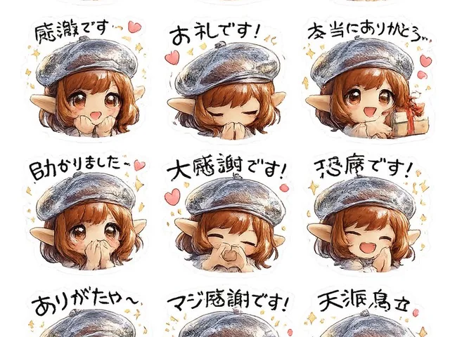 Elf Girl Thank-You Sticker Sheet preview image 1