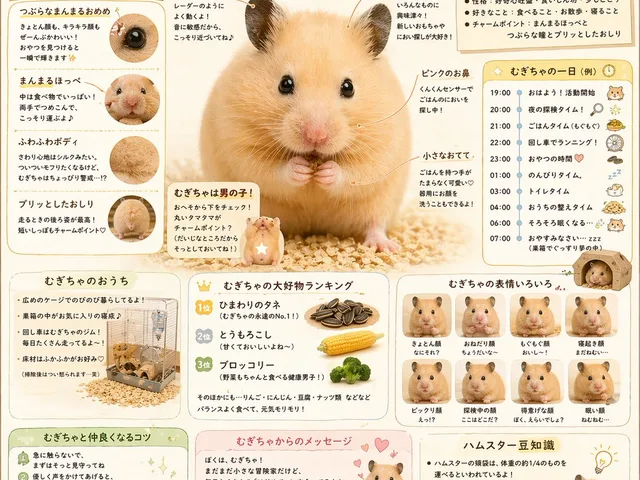 Cute Japanese Hamster Infographic preview image 1