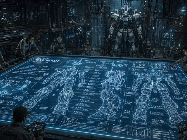 Sci-Fi Mech Blueprint Hangar preview image 1