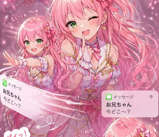 Pink Idol Anime Lock Screen preview image 1