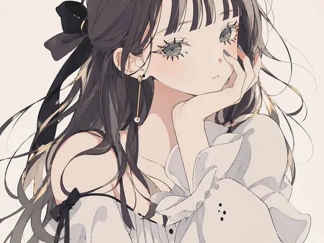 软单色动漫女孩肖像 preview image 1