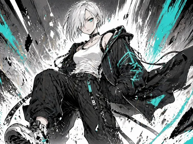 Cyber Streetwear Manga Splash Art preview image 1