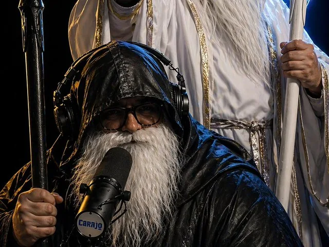 Dark Fantasy Wizard Podcast Poster preview image 1