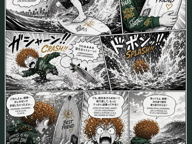 Manga Surf Wipeout Comic Poster preview image 1