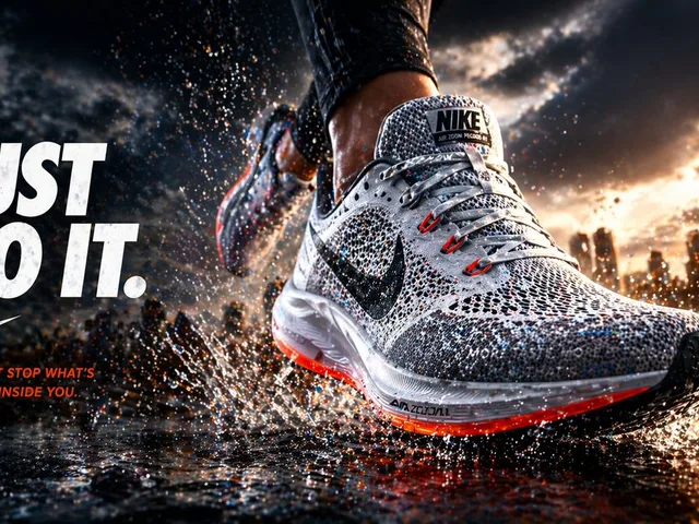 Cinematic Running Shoe Ad Poster preview image 1