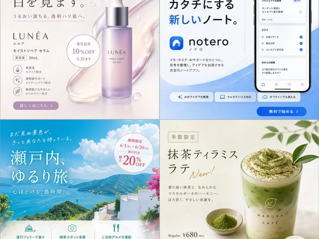 Four Japanese Ad Banner Concepts preview image 1