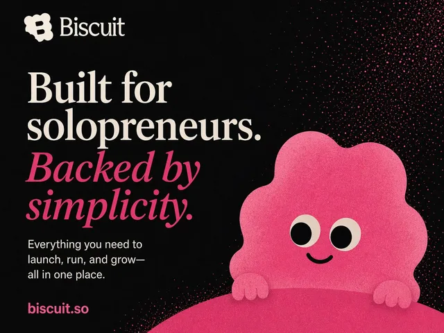 Minimal SaaS Poster with Pink Mascot preview image 1