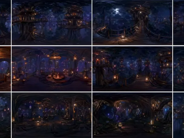 360-Degree Forest World Panorama Grid preview image 1