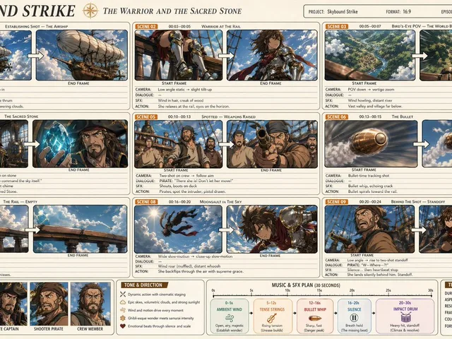 Professional Anime Cinematic Storyboard preview image 1