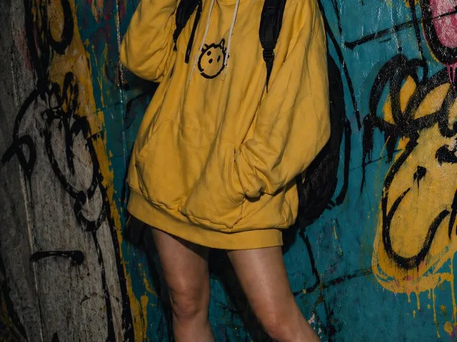 Urban Graffiti Hoodie Fashion Portrait preview image 1