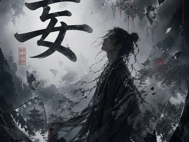 Chinese Calligraphy Dark Fantasy Poster preview image 1